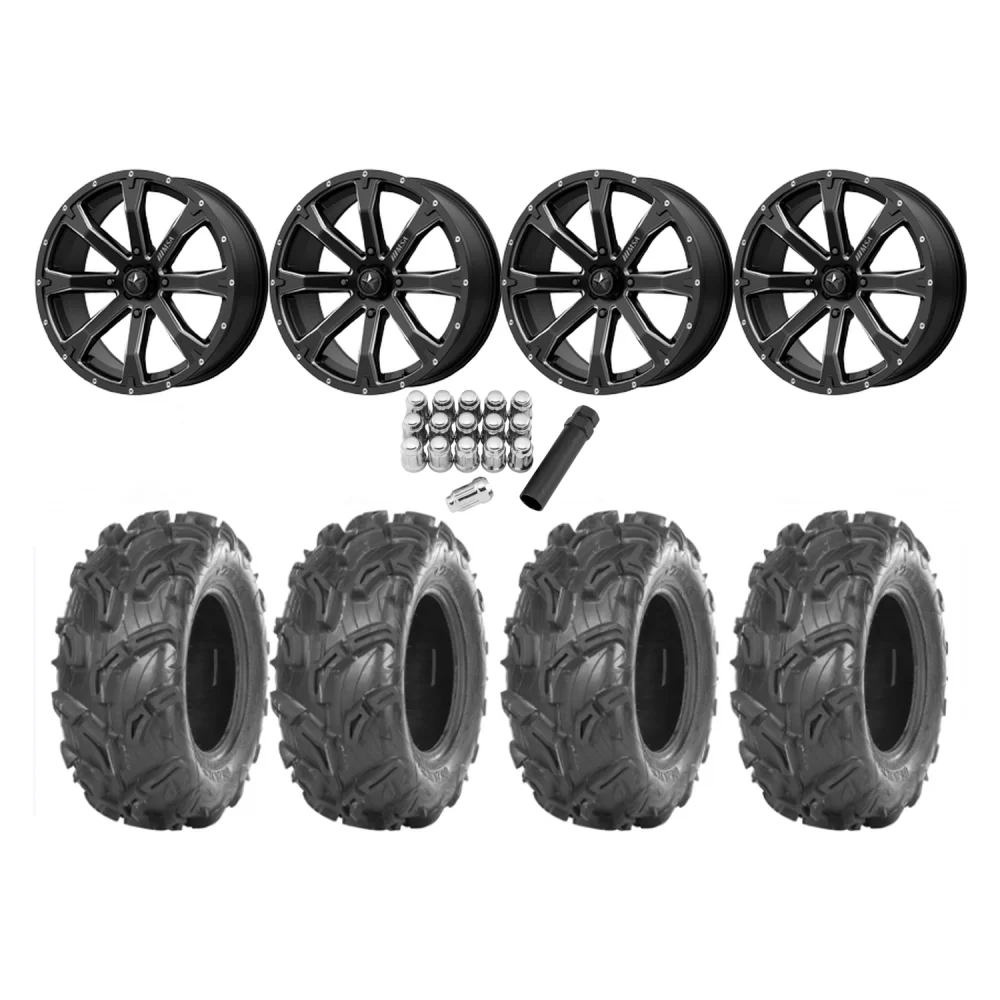 Maxxis Zilla 28x9-14 Tires on MSA M42 Bounty Wheels, complete kit