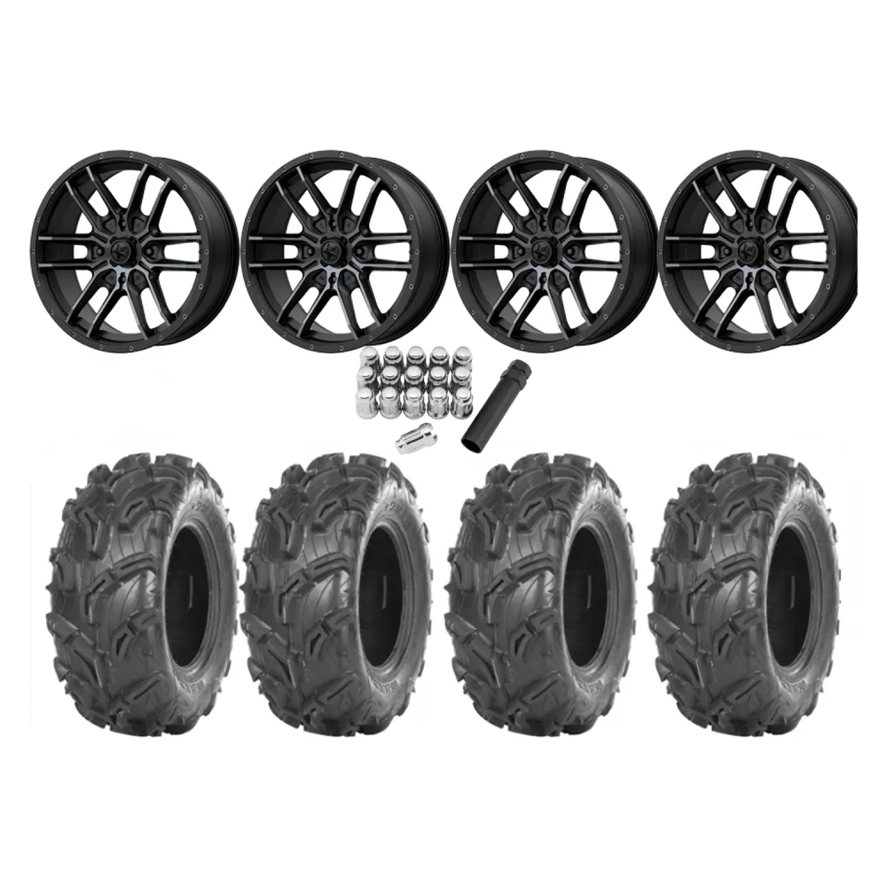 Maxxis Zilla 30x9-14 Tires on MSA M43 Fang Wheels, complete kit
