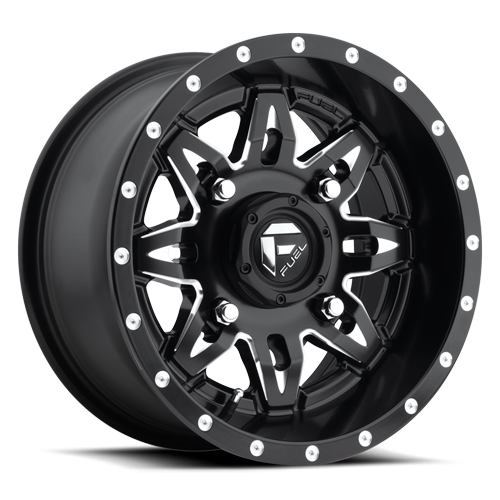 Fuel Off-Road Lethal D567 Black & Milled 14x7 Wheel/Rim Fuel Off-Road Lethal D567 Black & Milled 14x7 Wheel/Rim