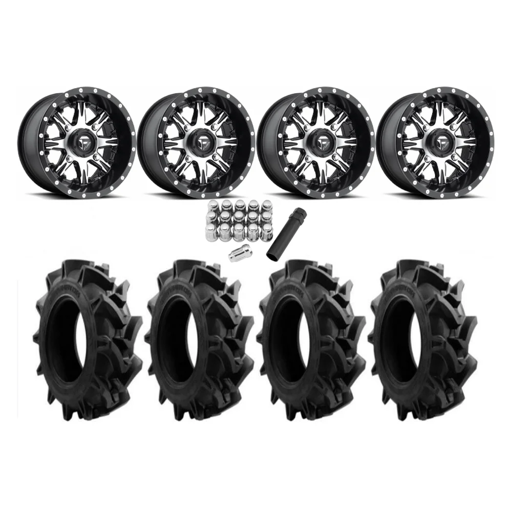 EFX Motohavok 28x8.5-14 Tires on Fuel Nutz Wheels, complete kit