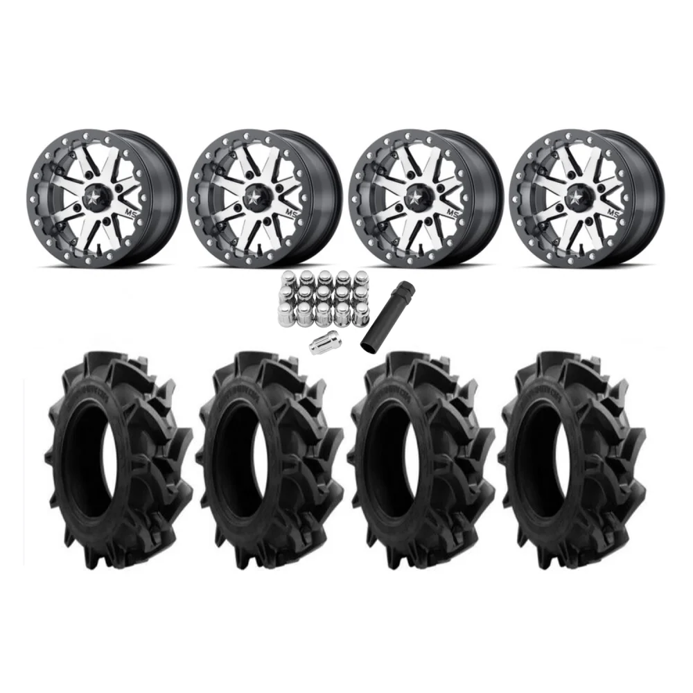 EFX Motohavok 30x8.5-16 Tires on MSA M21 Lok Beadlock Wheels, complete kit