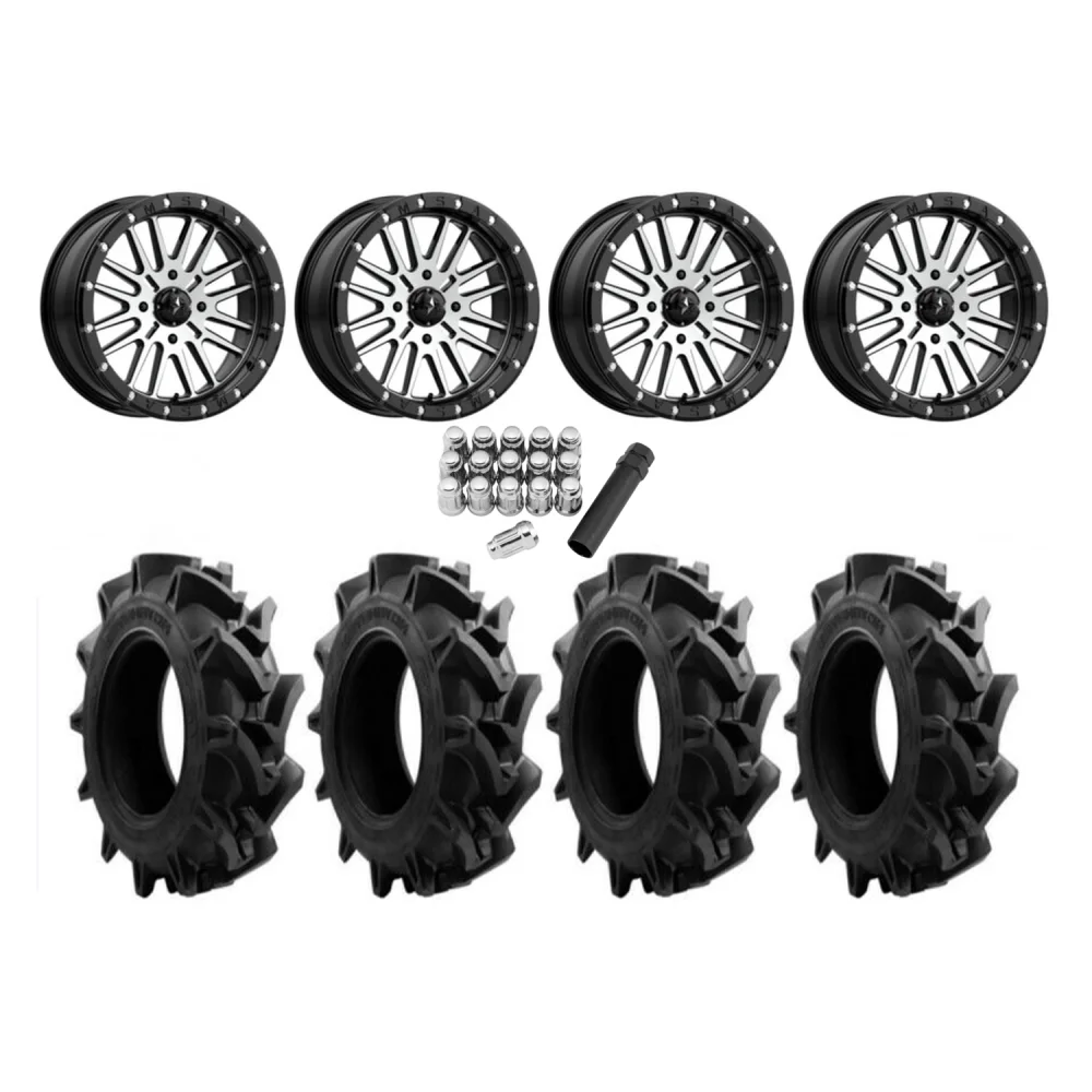 EFX Motohavok 31x8.5-14 Tires on MSA M38 Brute Wheels, complete kit