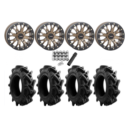 EFX Motohavok 28x8.5-14 Tires on SB-4 Bronze Beadlock Wheels