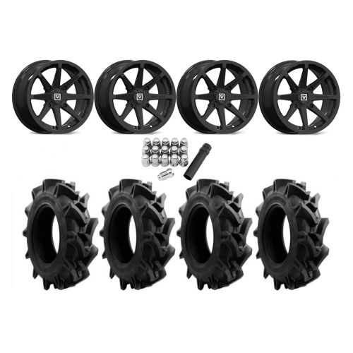 EFX Motohavok 28x8.5-14 Tires on V01 Gloss Black Wheels