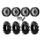 EFX Motohavok 37x9.5-22 Tires on Fuel Arc Gloss Black Milled Wheels