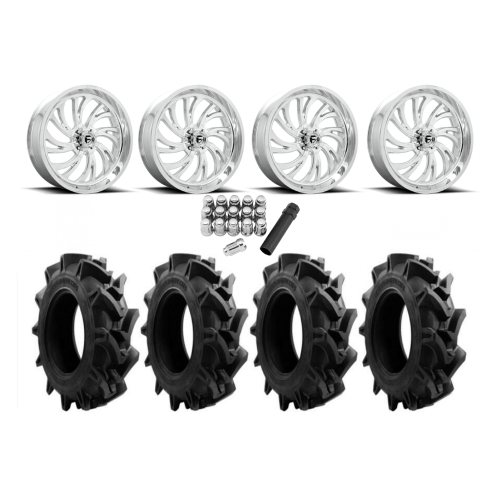 EFX Motohavok 40x9.5-24 Tires on Fuel Kompressor Polished Wheels