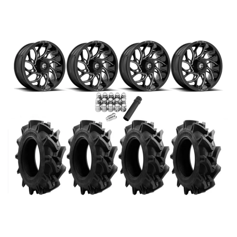 EFX Motohavok 32x8.5-18 Tires on Fuel Runner Wheels, complete kit