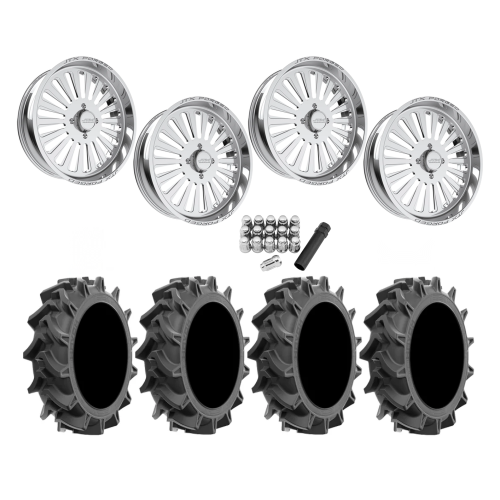 EFX Motohavok 42x8.5-24 Tires on JTX Forged Cosmo Polished Wheels