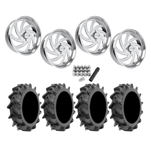 EFX Motohavok 42x8.5-24 Tires on JTX Forged Orbit Polished Wheels