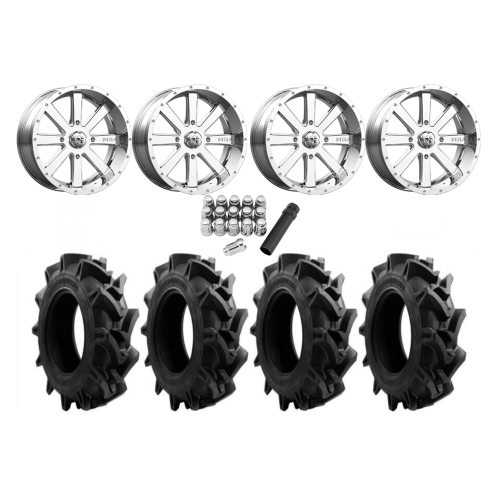 EFX Motohavok 35x8.5-22 Tires on MSA M34 Flash Chrome Wheels