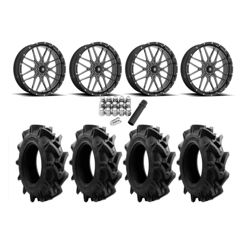 EFX Motohavok 45x10-24 Tires on MSA M45 Portal Milled Wheels