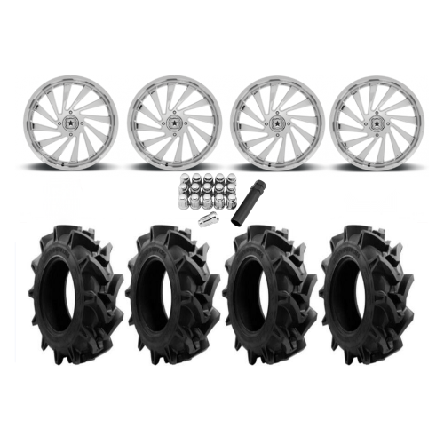 EFX Motohavok 32x8.5-18 Tires on MSA M46 Blade Chrome Wheels