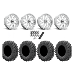 EFX Motoravage 35x10-20 Tires on Fuel Kompressor Polished Wheels