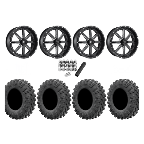 EFX Motoravage 32x10-18 Tires on Fuel Maverick Wheels