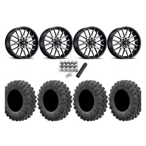 EFX Motoravage 32x10-18 Tires on ITP Hurricane Machined Wheels