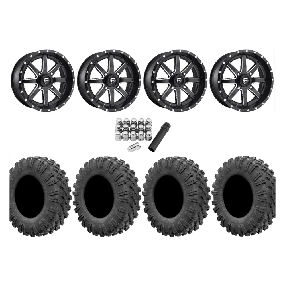 EFX Motoravage 30x10-16 Tires on Fuel Maverick Wheels, complete kit