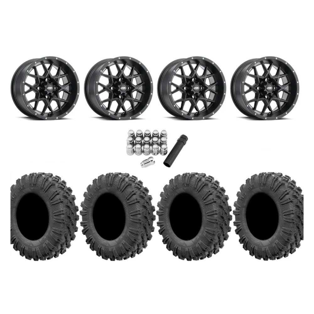 EFX Motoravage 28x10-14 Tires on ITP Hurricane Wheels, complete kit
