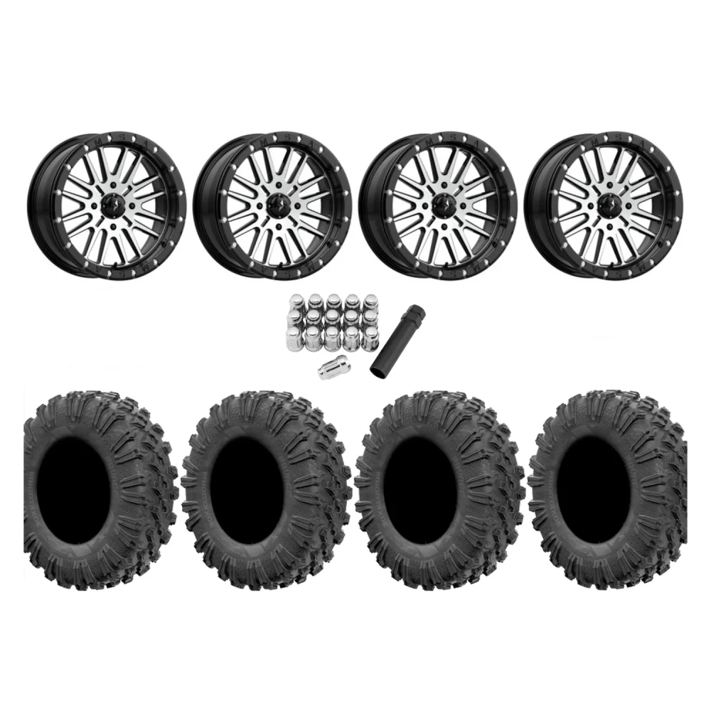 EFX Motoravage 30x10-16 Tires on MSA M37 Brute Beadlock Wheels, complete kit