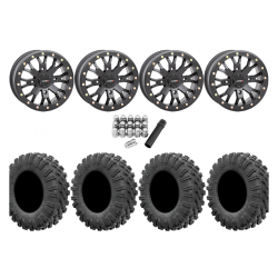 EFX Motoravage 27x10-14 Tires on ST-3 Matte Black Wheels