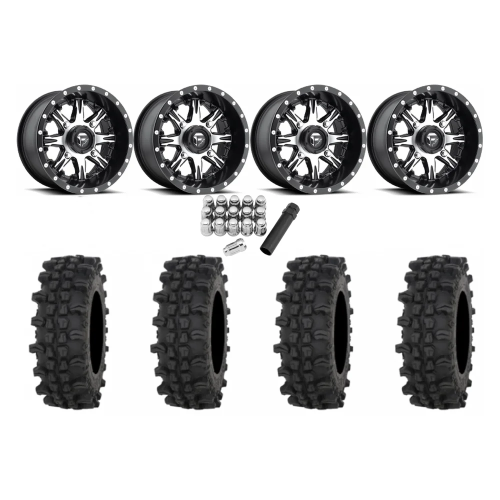 Frontline ACP 30x10-14 Tires on Fuel Nutz Machined Wheels, complete kit