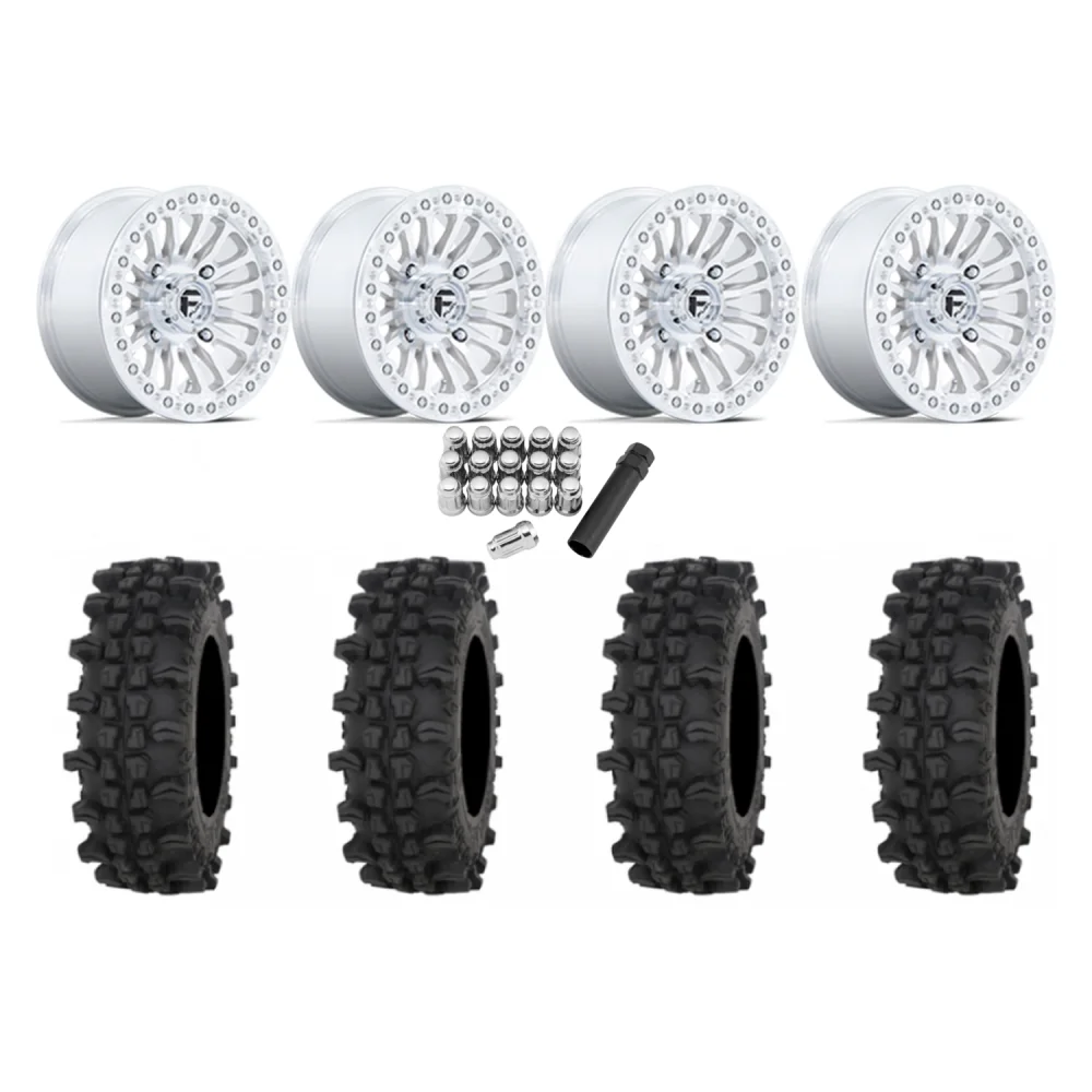 Frontline ACP 32x10-15 Tires on Fuel Rincon Machined Beadlock Wheels, complete kit