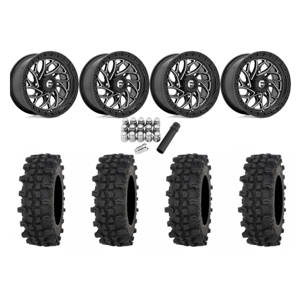 Frontline ACP 32x10-15 Tires on Fuel Runner Milled Wheels, complete kit