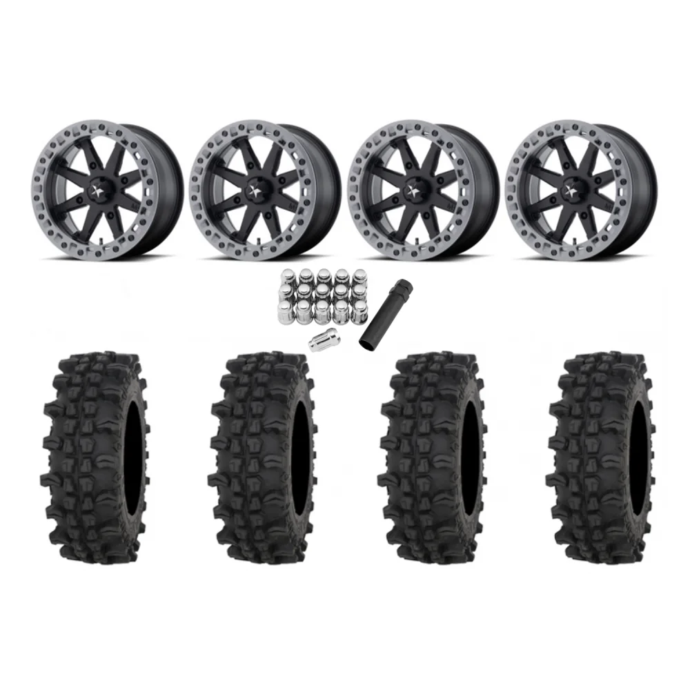 Frontline ACP 32x10-15 Tires on MSA M31 Lok2 Beadlock Wheels, complete kit