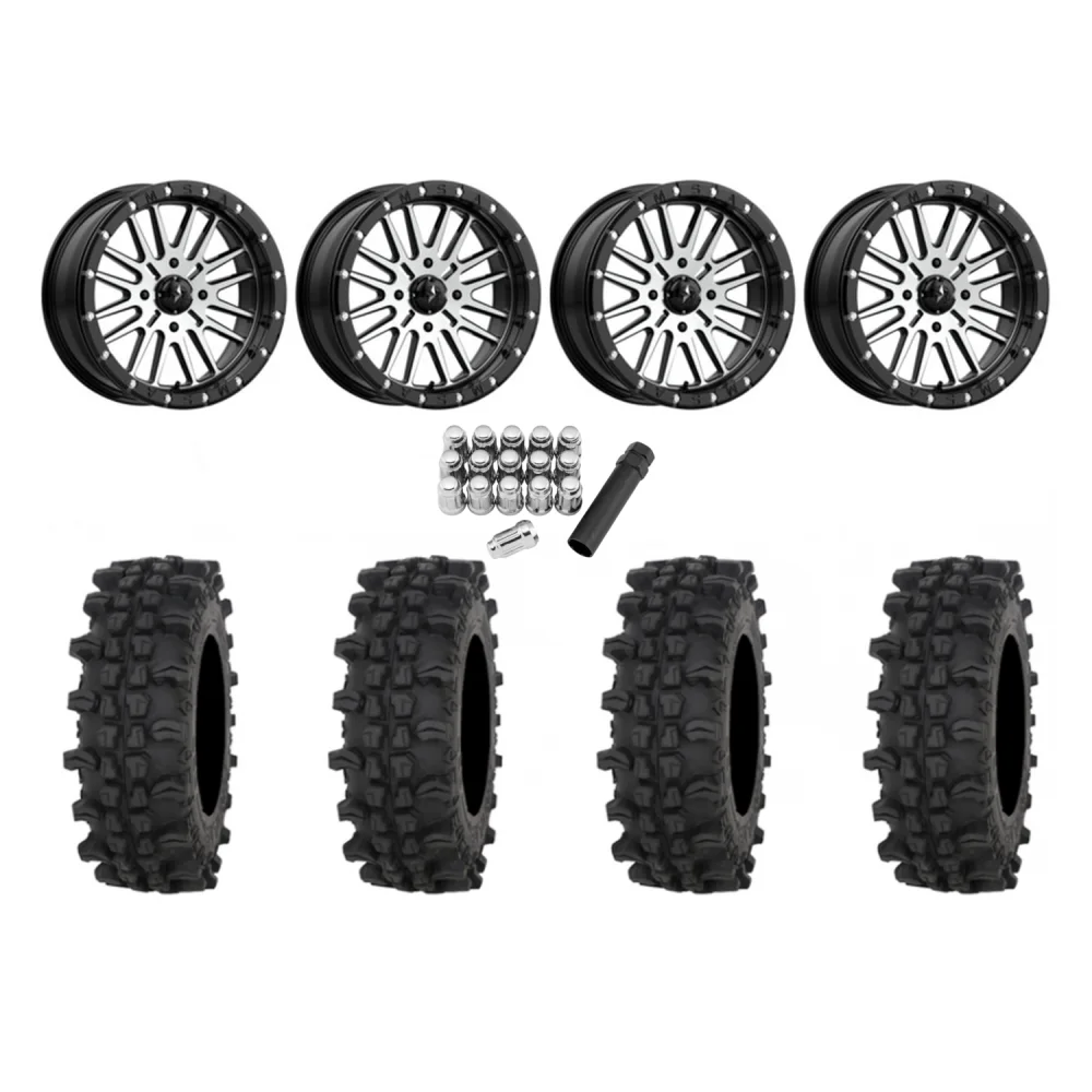Frontline ACP 28x10-14 Tires on MSA M38 Brute Wheels, complete kit