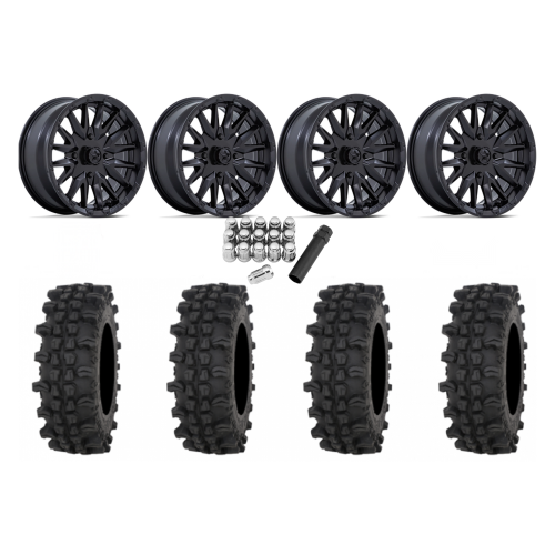 Frontline ACP 30x10-14 Tires on MSA M49 Creed Matte Black Wheels