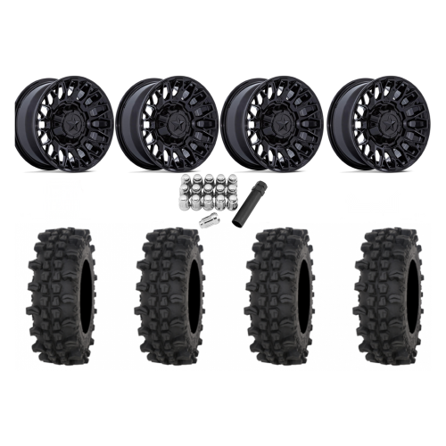 Frontline ACP 28x10-14 Tires on MSA M50 Clubber Gloss Black Wheels Frontline ACP 28x10-14 Tires on MSA M50 Clubber Gloss Black Wheels