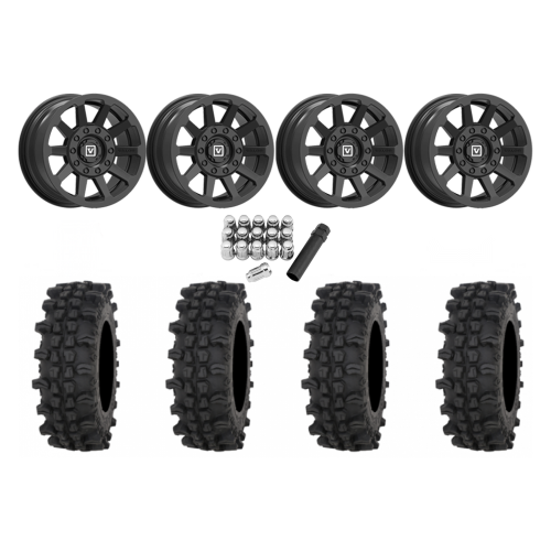 Frontline ACP 28x10-14 Tires on V02 Satin Black Wheels