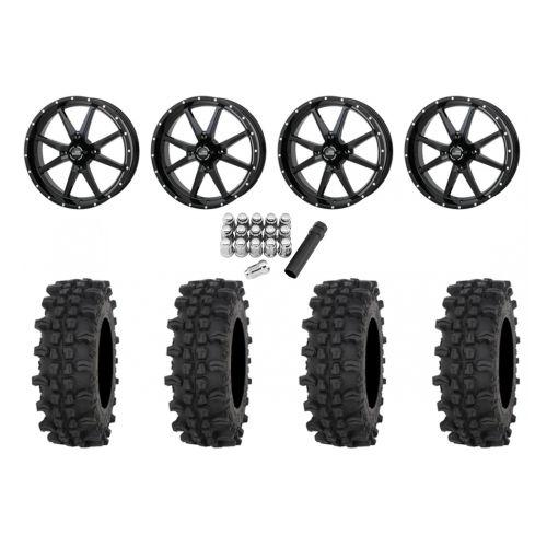 Frontline ACP 35x9.5-20 Tires on Frontline 556 Gloss Black Wheels