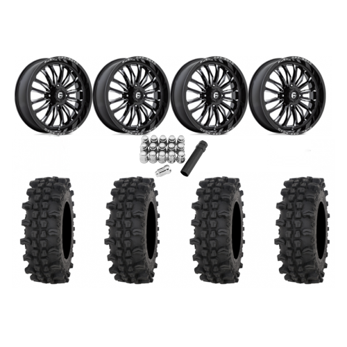 Frontline ACP 33x9.5-20 Tires on Fuel Arc Gloss Black Milled Wheels