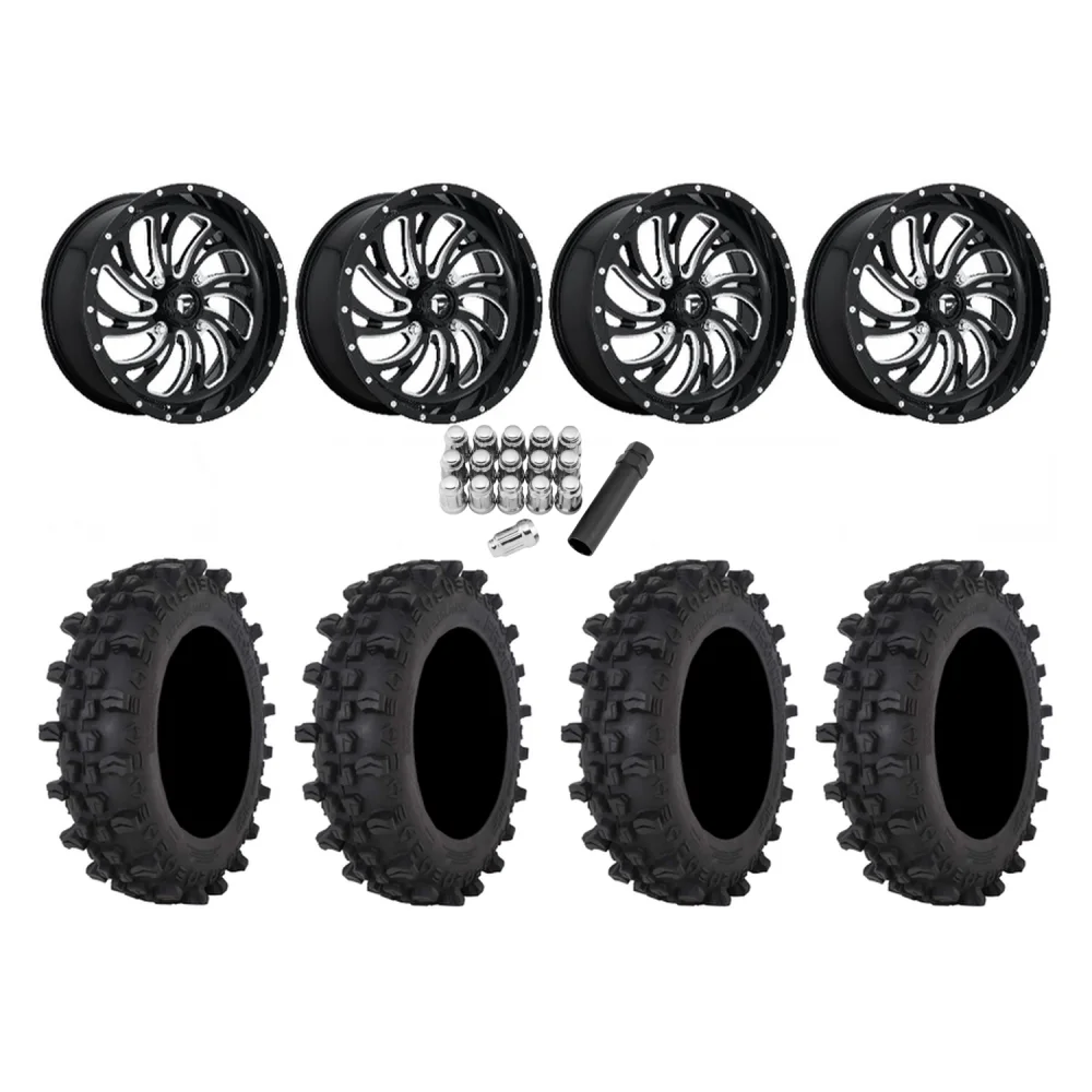Frontline ACP 35x9.5-20 Tires on Fuel Kompressor Wheels, complete kit