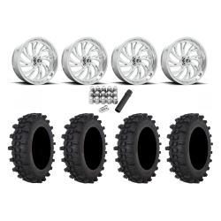 Frontline ACP 35x9.5-20 Tires on Fuel Kompressor Polished Wheels