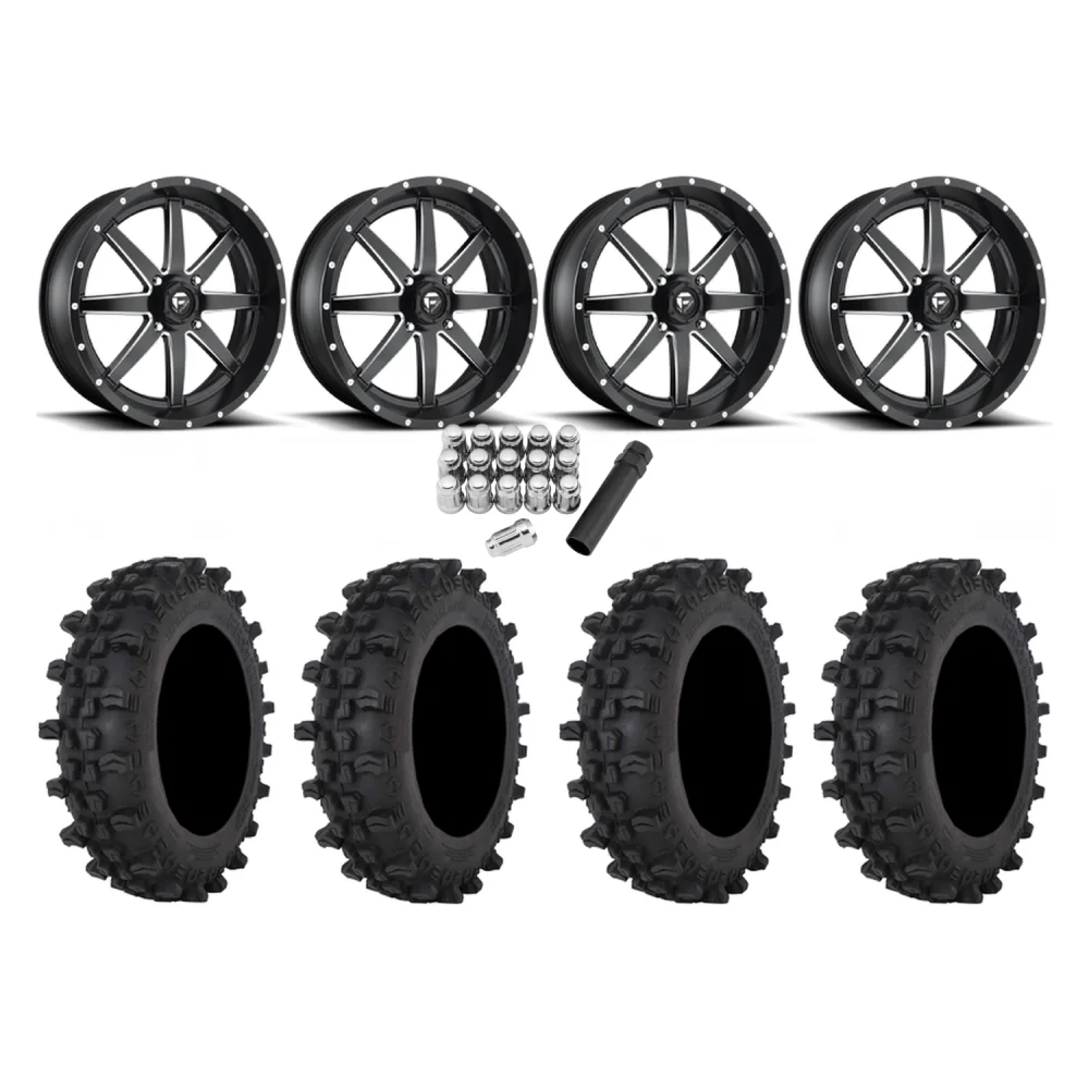 Frontline ACP 37x9.5-22 Tires on Fuel Maverick Wheels, complete kit