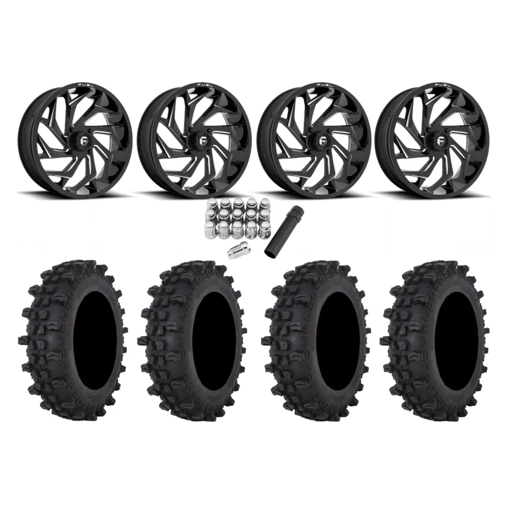 Frontline ACP 35x10-22 Tires on Fuel Reaction Wheels, complete kit