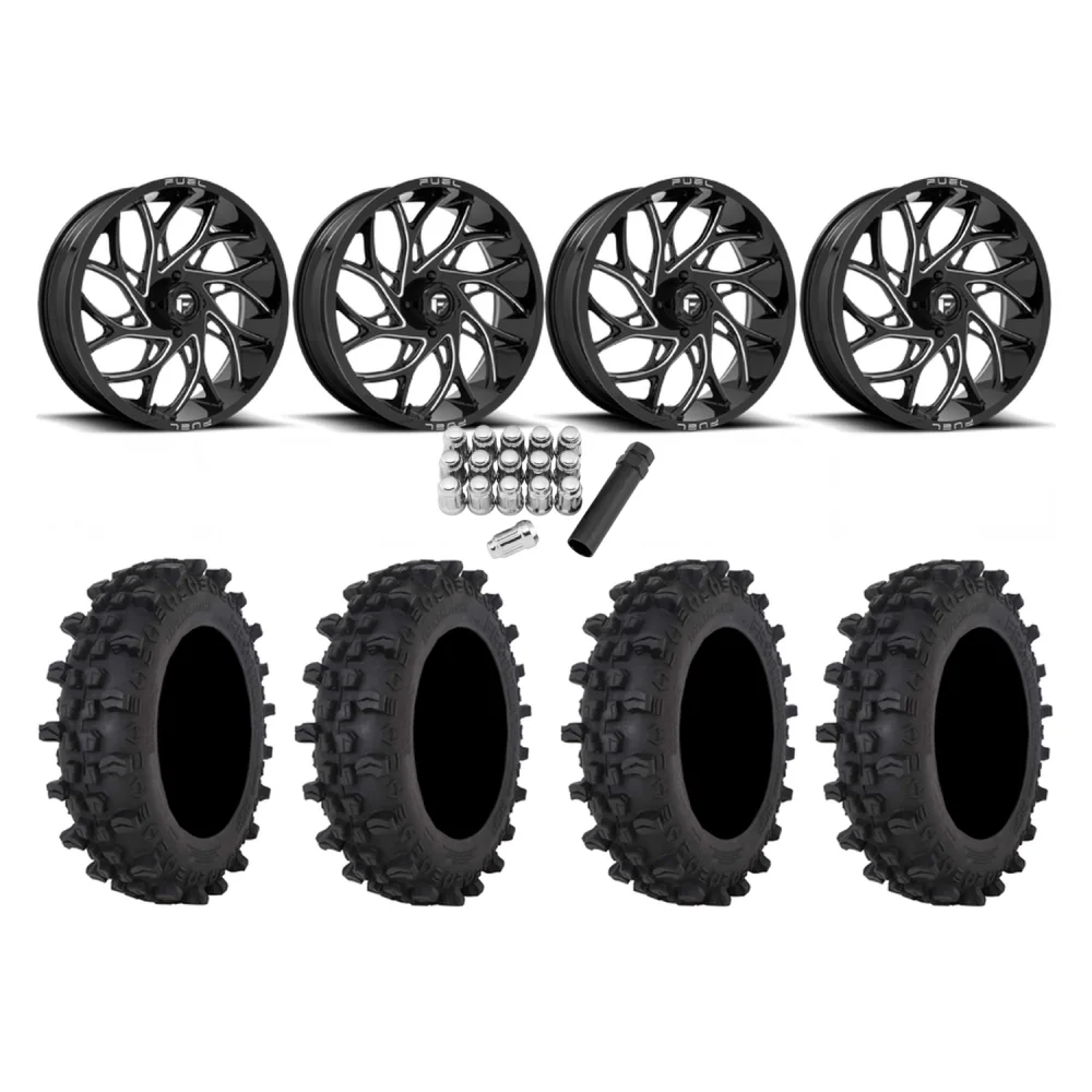 Frontline ACP 35x9.5-20 Tires on Fuel Runner Wheels, complete kit