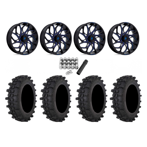 Frontline ACP 33x9.5-20 Tires on Fuel Runner Candy Blue Wheels