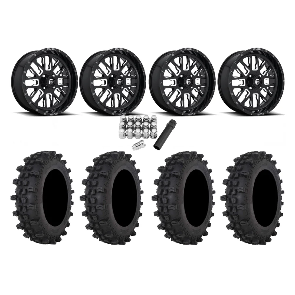 Frontline ACP 37x9.5-22 Tires on Fuel Stroke Wheels, complete kit