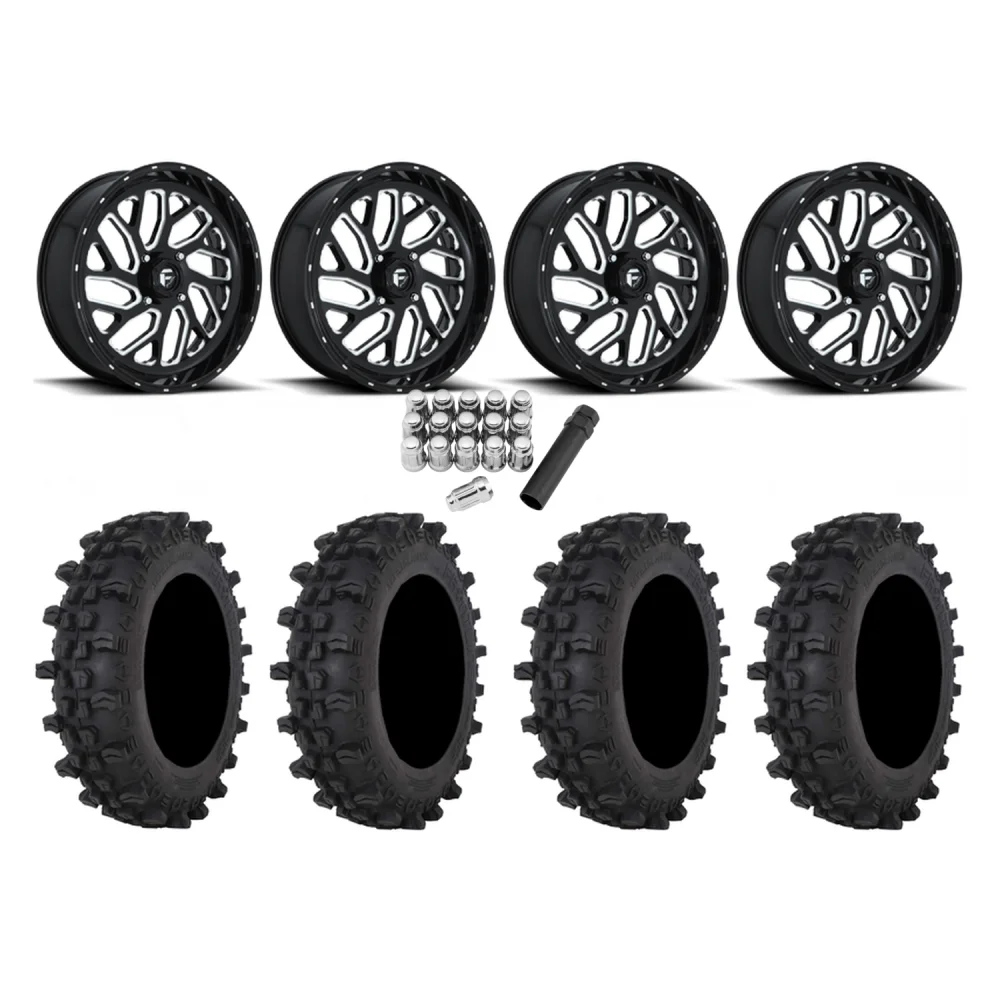 Frontline ACP 35x9.5-20 Tires on Fuel Triton Wheels, complete kit