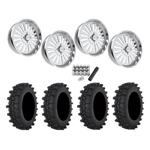 Frontline ACP 35x10-22 Tires on JTX Forged Cosmo Polished Wheels