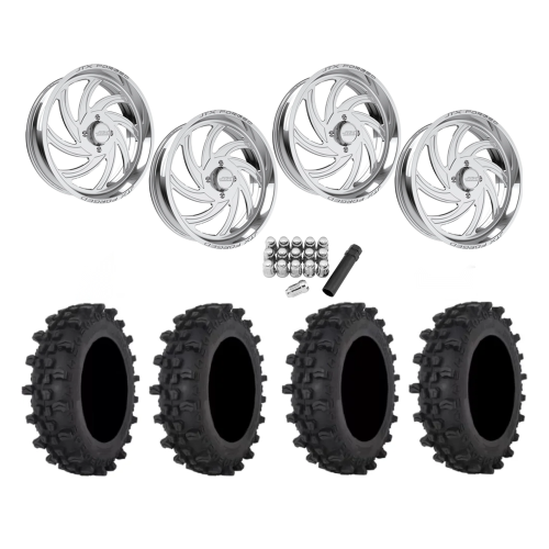 Frontline ACP 37x9.5-22 Tires on JTX Forged Orbit Polished Wheels