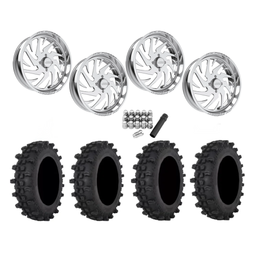 Frontline ACP 35x10-22 Tires on JTX Forged Splinter Polished Wheels