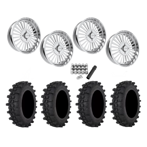 Frontline ACP 37x9.5-22 Tires on JTX Forged Stiletto Polished Wheels