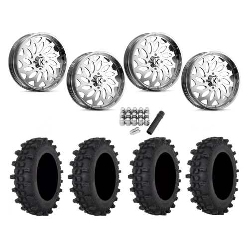 Frontline ACP 37x9.5-22 Tires on KG1 Forged KU007 Lotus Polished Wheels