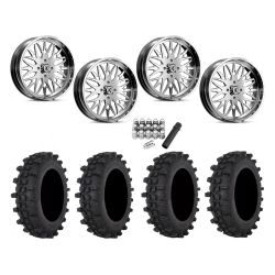 Frontline ACP 35x10-22 Tires on KG1 Forged KU014 Trident Polished Wheels