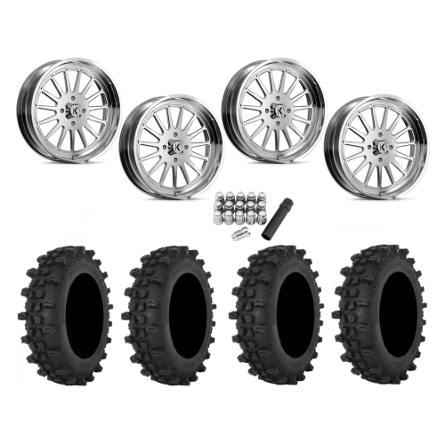 Frontline ACP 37x9.5-22 Tires on KG1 Forged KU016 Rays Polished Wheels