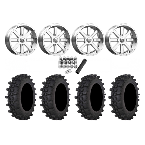 Frontline ACP 35x9.5-20 Tires on MSA M34 Flash Chrome Wheels