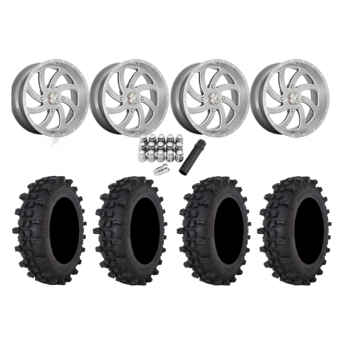 Frontline ACP 35x10-22 Tires on MSA M36 Switch Brushed Titanium Wheels